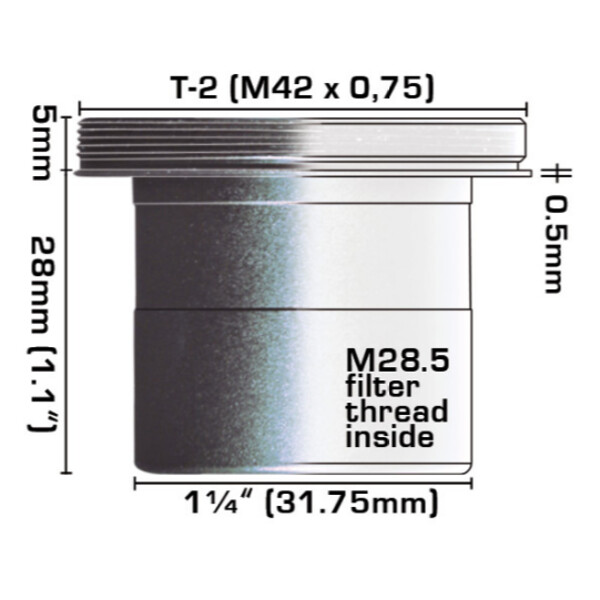 Baader adapter 1,25" / T2