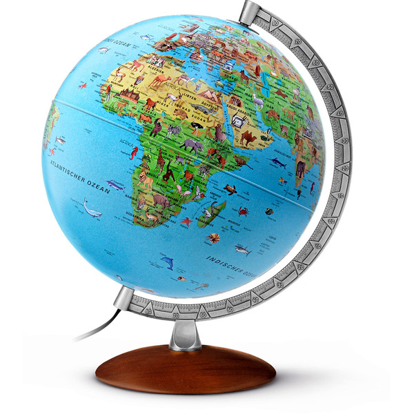 Globe Räthgloben Kinderglobus silber 30cm