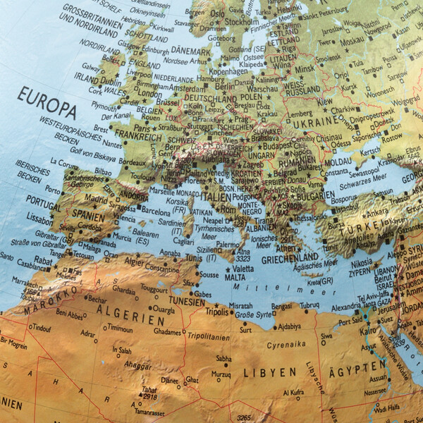 Globe à relief Atmosphere R4 Silver 30cm