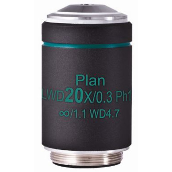 Objectif Motic WD PL Ph CCIS, plan, achro, phase, 20x/0,3 w.d. 4,7 mm, Ph1 (AE2000)