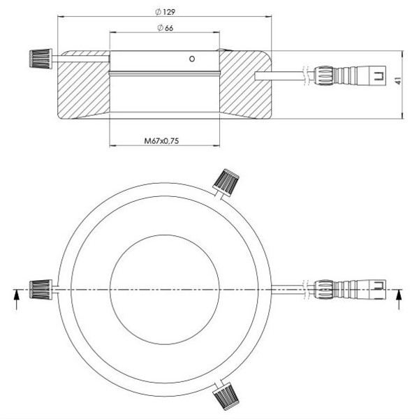 StarLight Opto-Electronics RL12-18f G, lumière diffuse, vert (528 nm), Ø 66 mm
