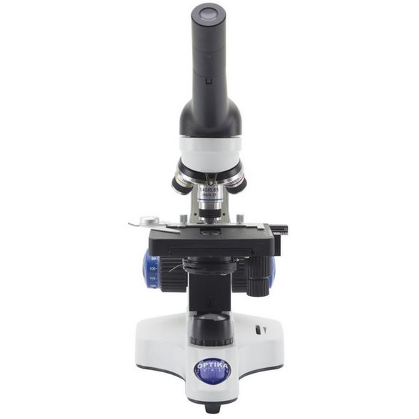 Optika Microscope B-20CR, monoculaire, LED, avec piles rechargeables