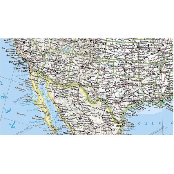 National Geographic Kontinentkarte Nord Amerika politisch ( 61 x 76 cm)