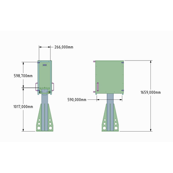 Astrogeräte Berger Säule mit Montierungsschutzbau EcoFlex Base 100