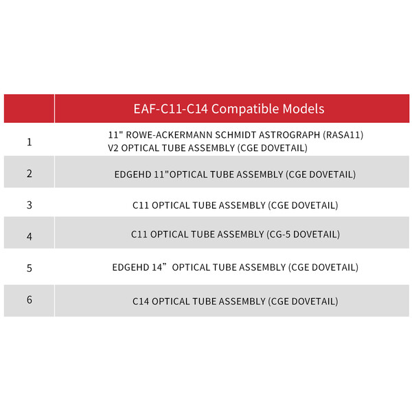 ZWO Adapter für EAF Fokusmotor an Celestron C11 & C14