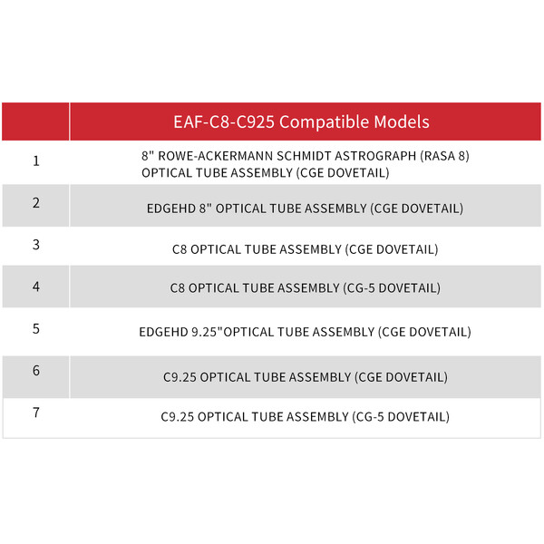 ZWO Adapter für EAF Fokusmotor an Celestron C8 & C9.25