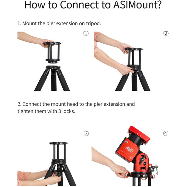 ZWO Säulenverlängerung PE160 für AM5 / AM3