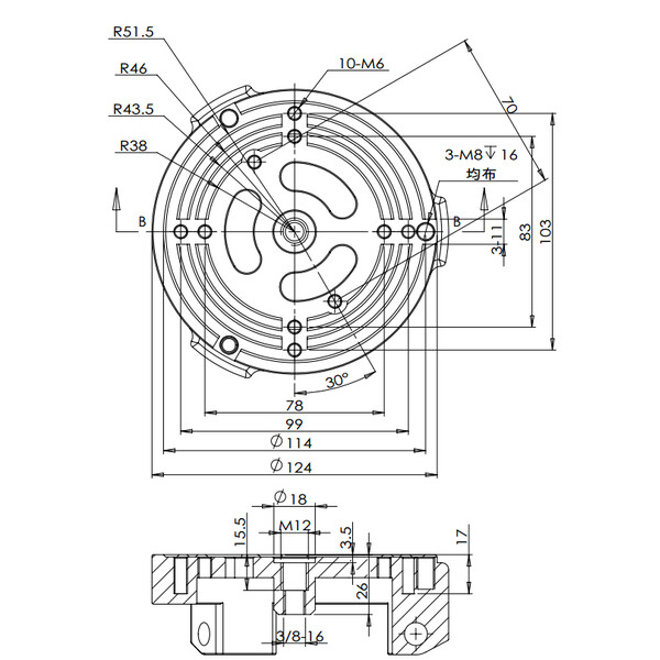 iOptron Stativ CF 40mm