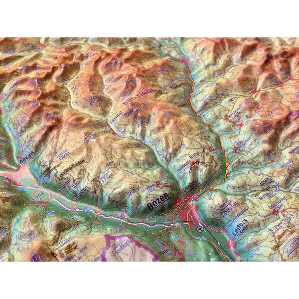 Georelief Carte en relief 3D du Tyrol (77 x 57 cm)