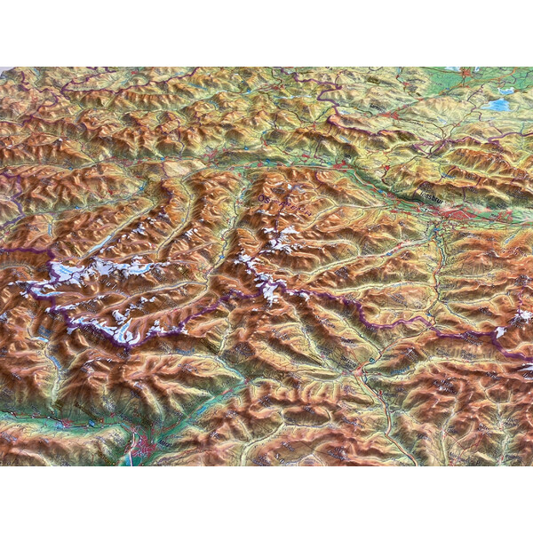 Georelief Carte en relief 3D du Tyrol (77 x 57 cm)