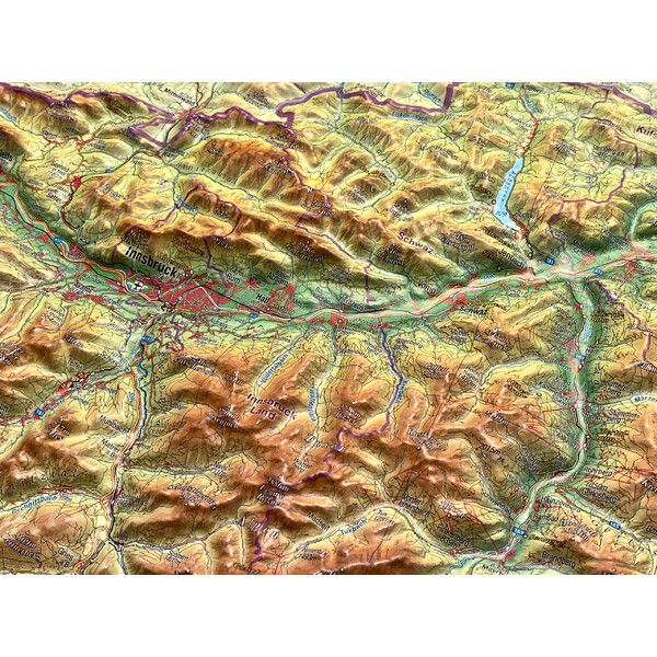 Georelief Carte en relief 3D du Tyrol (77 x 57 cm)