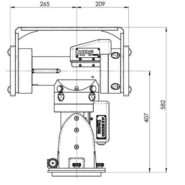 10Micron Montierung AZ 2000 HPS Combi DT