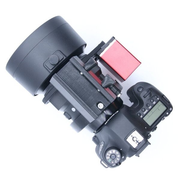 Astroprints EAF Motoranbaukit mit Schelle, Schiene und Sucherschuh für Sigma Art 105mm Objektiv