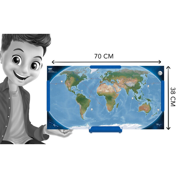 Carte pour enfants Buki Magnetische Weltkarte (70x38cm)