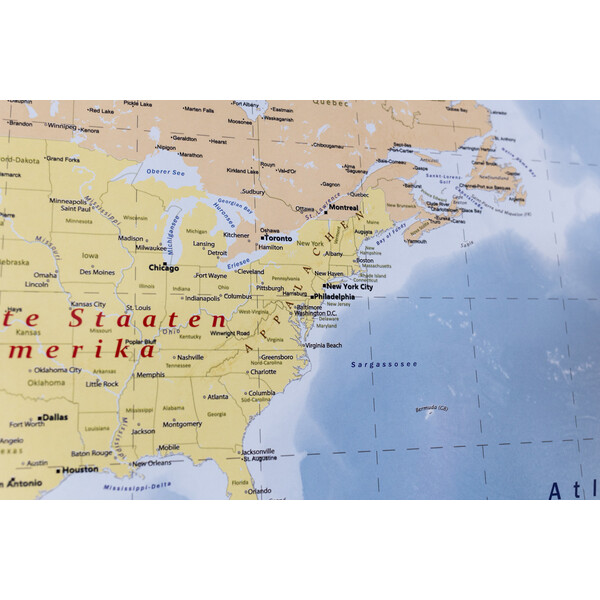 Mappemonde GeoMetro politique (140 x 100 cm)