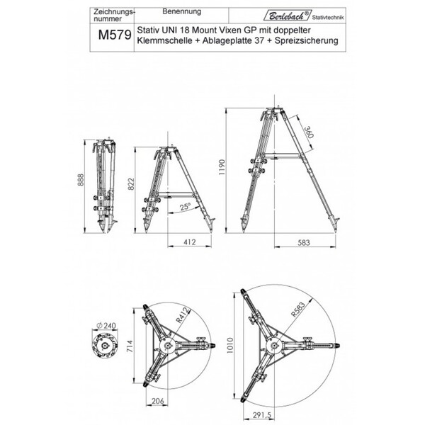 Berlebach Stativ Uni 18 ZWO AM5