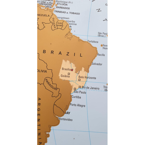 Mappemonde Stiefel Carte à gratter (95 x 66 cm)