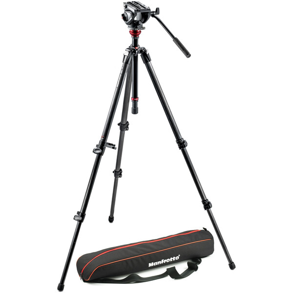 Manfrotto Carbon-Dreibeinstativ MVH500AH,755CX3 mit Fluid-Videoneiger (Fast neuwertig)