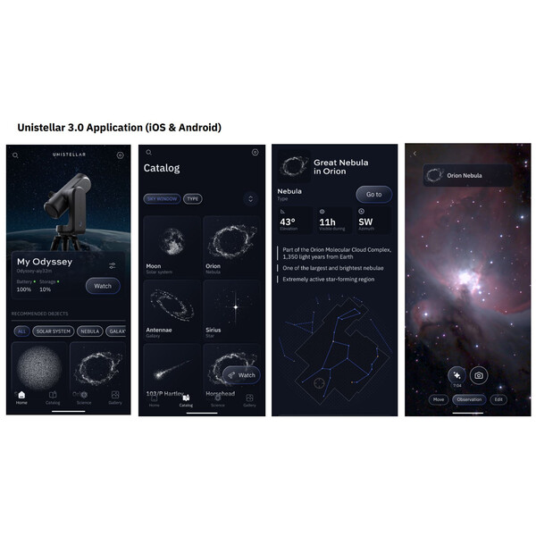 Smart Telescope Unistellar N 85/320 Odyssey + Backpack