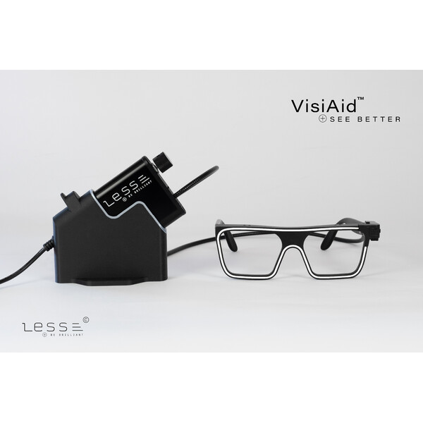 Loupe LESS VisiAid, Lunettes Lumineuses, Kit Complet, Poste Fixe & Mobile