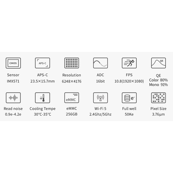 ZWO Kamera ASI 2600 MM-Air Mono