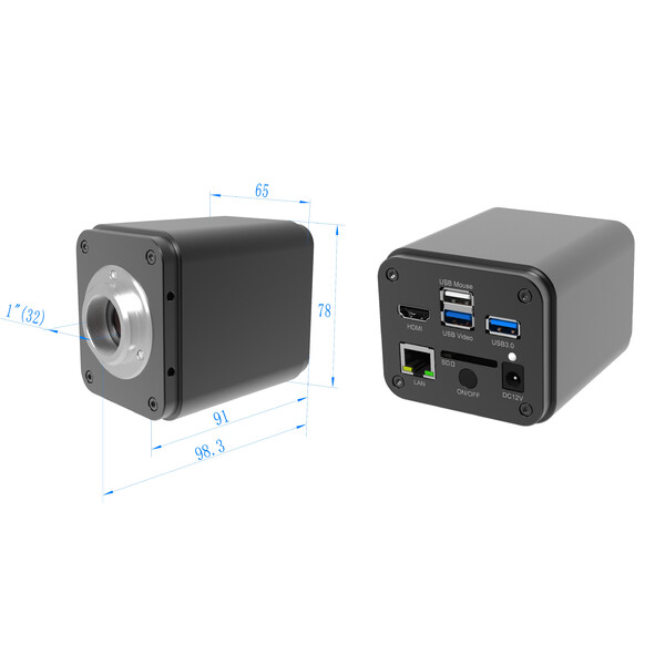 ToupTek Kamera ToupCam X8CAM4K 16MPA, color, CMOS, 1/1.1", 2.4 µm, 60 fps, 16 MP, HDMI/LAN/USB