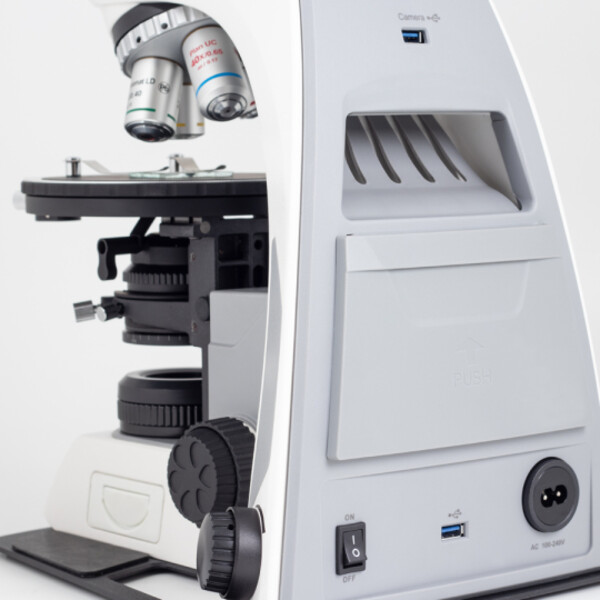 Motic Microscope Panthera TEC POL Epi, trinoculaire, INFINITY, plan, achromatique, 50x-400x, 10x/20 mm, halogène/LED