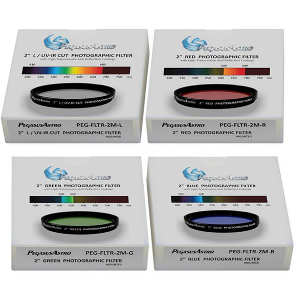 PegasusAstro Filterrad Indigo + Filter LRGB 2"