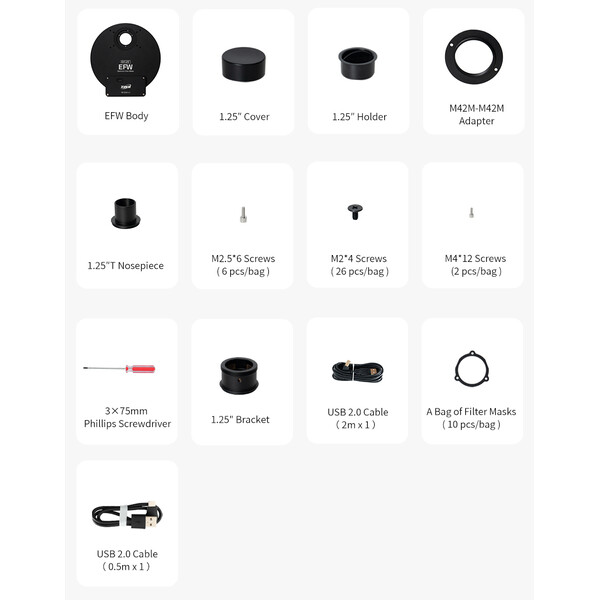 ZWO Filterrad EFW 8x 1,25"