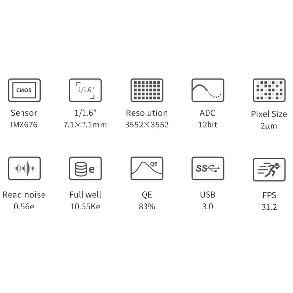 Caméra ZWO ASI 676 MC Color