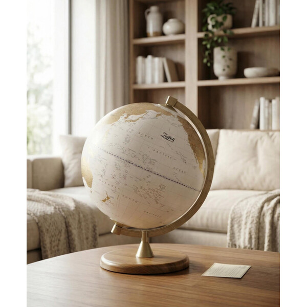 Zoffoli living Globus James Cook Gold/White 33 cm