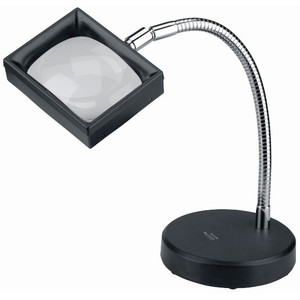 Schweizer Loupe de table Matiére plastique Pied de table, 3x/100x75mm, asphérique