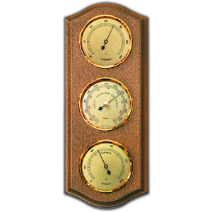 Station météo Fischer Ø 63 mm couleur chêne rustique