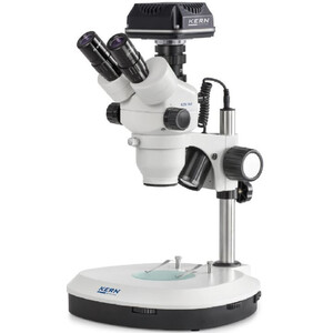 Microscope Kern OZM544C825, trino, 7-45x, HWF 10x23, Lumière transmise et réfléchie, LED 3W, Caméra, CMOS, 5MP, 1/2.5", USB 2.0