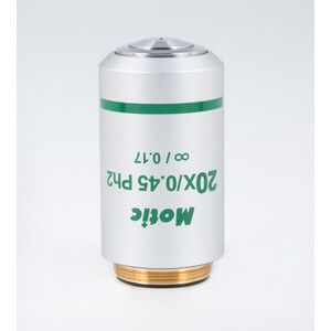 Motic Objectif 20X / 0,45, largeur de faisceau 0,8 mm, CCIS, plan UC, phase positive Ph2, infini