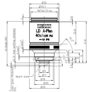 ZEISS Objektiv LD A-Plan 40x/0,55 Ph2 wd=2,3mm