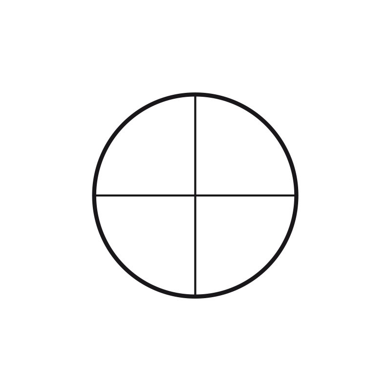 Motic Mikrometerstrichplatte , Strichplatte Fadenkreuz (Ø25mm)