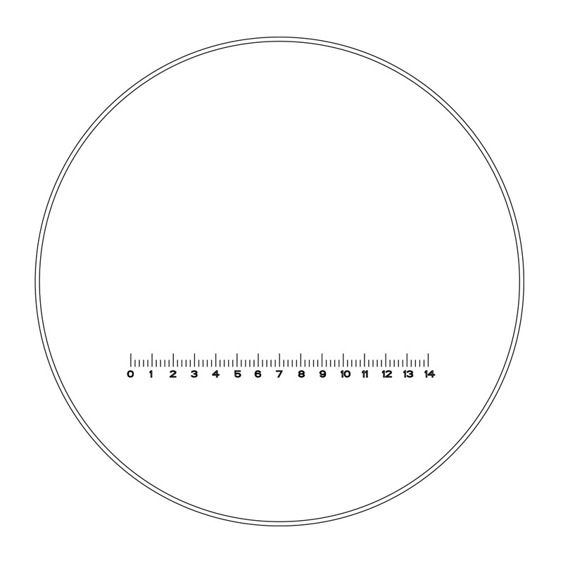 Motic Mikrometerstrichplatte Strichplatte 70/14mm, Ø23mm (SMZ-140)