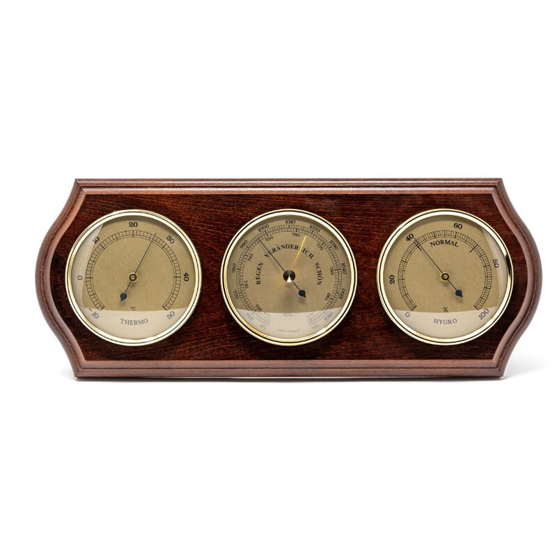 Station météo Fischer 63mm Mahagoni