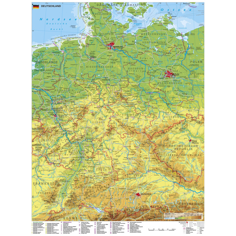Stiefel Landkarte Deutschland mit UNESCO Welterbestätten