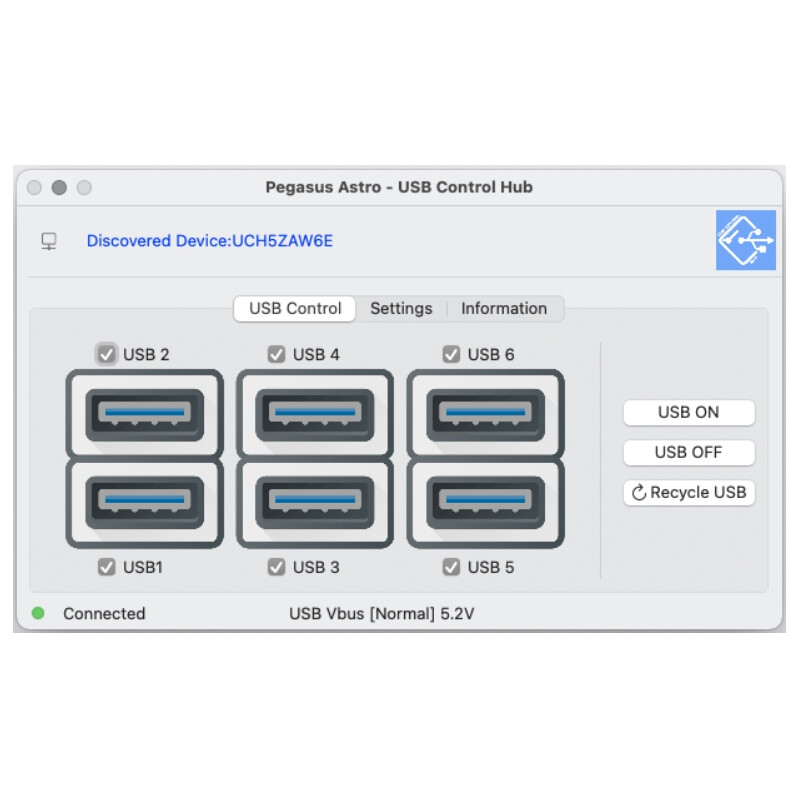 PegasusAstro Hub USB Control