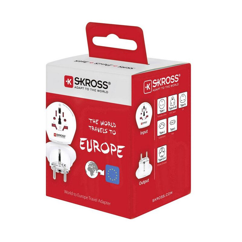 Alimentation électrique Skross Adaptateur de voyage World to Europe