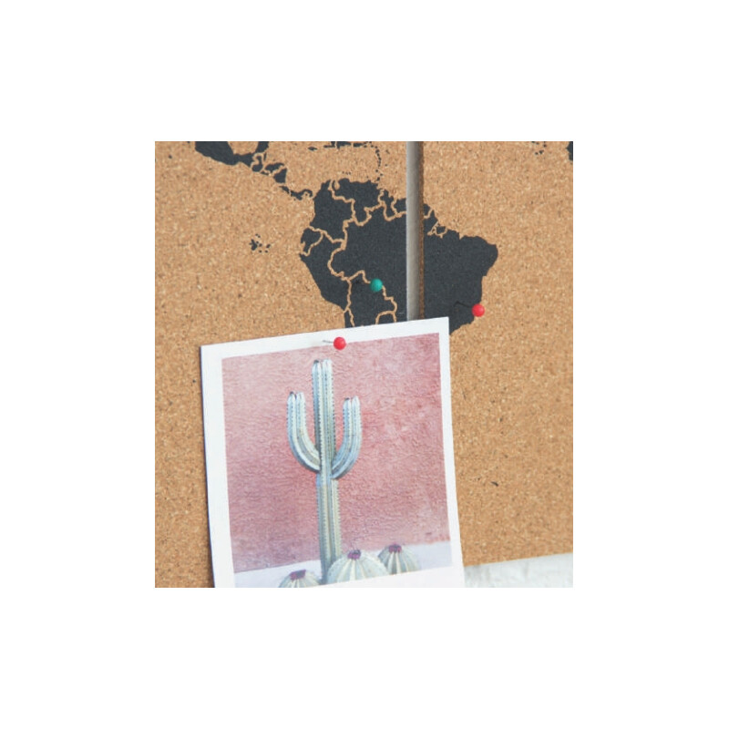 Mappemonde Miss Wood Puzzle Map M - Noir