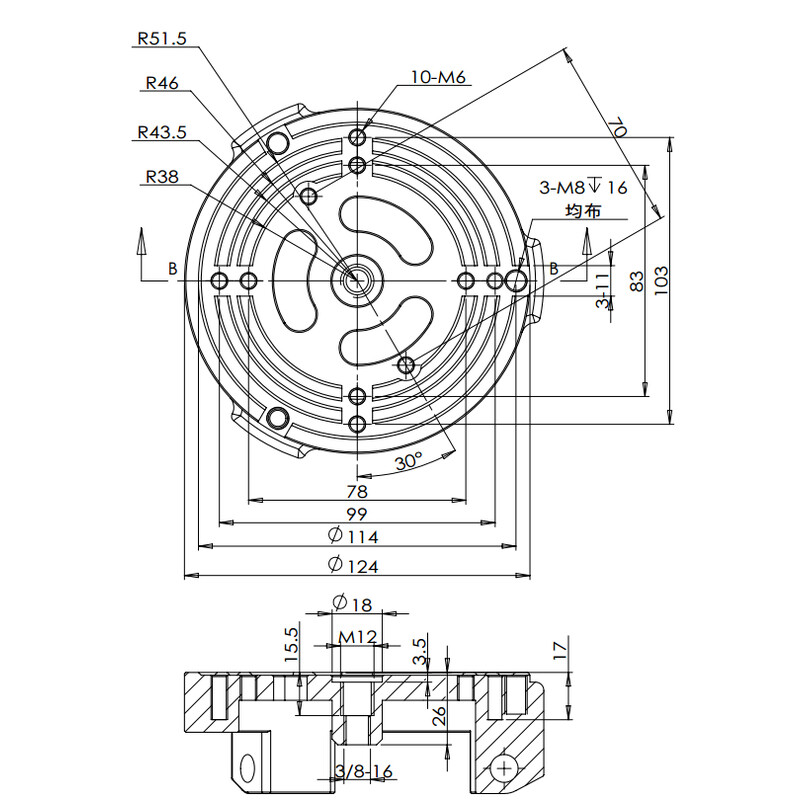 iOptron Stativ CF 40mm