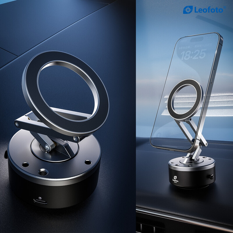 Leofoto Halterung PM-04 Magnetischer Handyhalter mit elektrischem Saugnapf