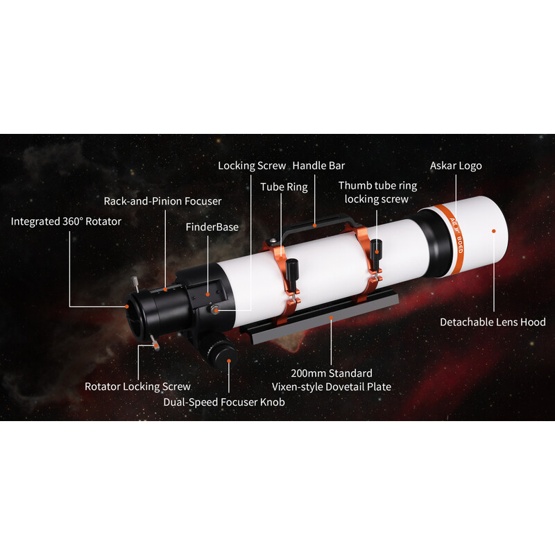 Askar Apochromatischer Refraktor AP 80/560 F7 80ED