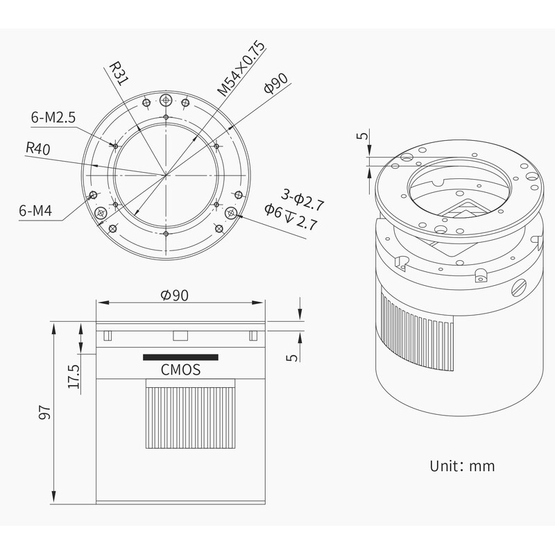 ZWO Kamera ASI 6200 MC Pro Color