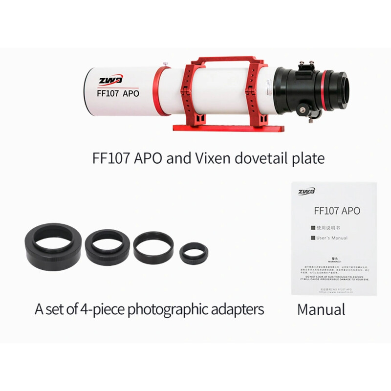 ZWO Apochromatischer Refraktor AP 107/749 FF107