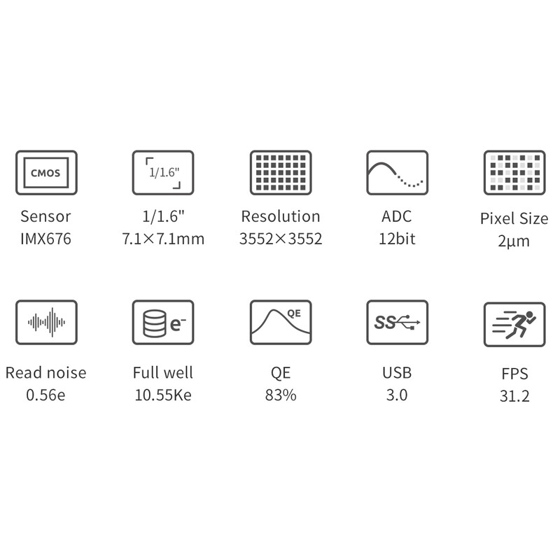 ZWO Kamera ASI 676 MC Color